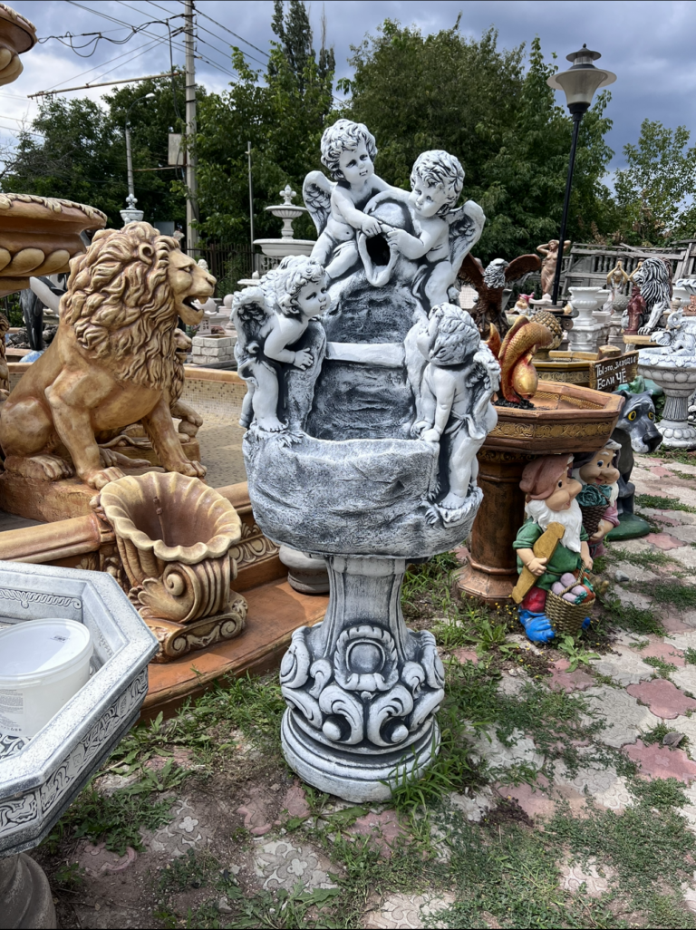 Фонтан садовый «Ангелы на камнях», купить в Крыму и Севастополе